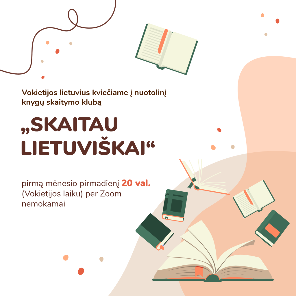 Kvietimas į knygu kluba suaugusiesiems Skaitau lietuviskai